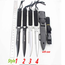 SHNAPIGN Knife  Haller Leggings/Paratroopers Steel Diving Straight knife Outdoor Survival Camping  Tactical Knife with case S010 2024 - buy cheap
