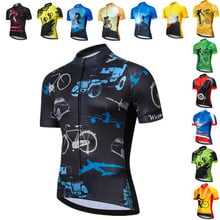Weimostar-Camiseta de Ciclismo de poliéster de 100% para hombre, ropa de bicicleta de montaña de manga corta, Pro Team, Maillot 2024 - compra barato