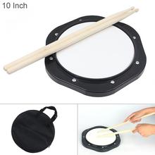 10 Inch Dumb Drum Practice Jazz Drums Exercise Training ABS Drum Pad with Drum Sticks and Bag for Drummer beginner 2024 - buy cheap