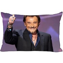 ShuanQian Custom Johnny Hallyday New Arrival Pillowcase Rectangle Pillow Cover Zippered Soft No Fade Pillow Cover Christmas Gift 2024 - buy cheap