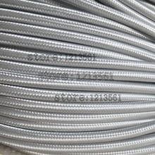 50 meters Grey 2 core 0.75mm2 Textile Electrical Wire Color Braided Wire Fabric Covered Electrical Power Cord Wire Cable 2024 - buy cheap