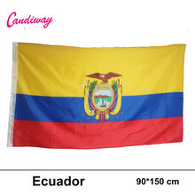 ECUADOR POLYESTER INTERNATIONAL COUNTRY FLAG Indoor Outdoor The Flag of Ecuador Polyester Flag 5*3 FT 150*90 CM 2024 - buy cheap