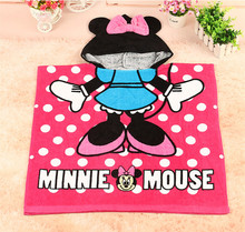 Disney cartoon Minnie Mouse cotton towel Cloak child kid boy girl hooded can wear beach towel blanket outdoor picnic mat60x120cm 2024 - buy cheap