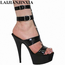 LAIJIANJINXIA-Sandalias de tacón alto de 15 CM para mujer, zapatos de boda sexys, de barra, a la moda, superaltos, H-193, 2018 2024 - compra barato