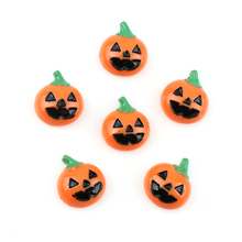 10 peças cabochão de resina com costas planas abóbora de halloween para enfeite de enfeite com costas lisas diy acessórios de decoração de artesanato de resina 2024 - compre barato