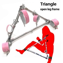 Stainless Steel Triangle Frame Bdsm Torture Leather Collar Hand Ankle Cuffs Bondage Restraints Handcuffs For Sex Adult Games 2024 - buy cheap