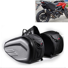 Bolsa alforge para motocicleta, bolsa impermeável de motocicleta para capacetes e viagens, bolsa de assento traseiro tipo alforge com capa de chuva para motor 2024 - compre barato