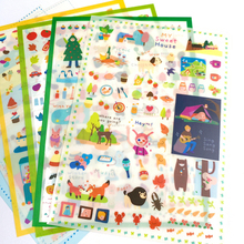 6 Sheets /Pack Forest Life Christmas Stickers Adhesive Decor Stick Label Phone Notebook Diary Decorative Student Stationery 2024 - buy cheap
