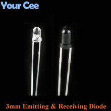 LED 3mm 940nm IR Infrared Emitting & Receiving Diode Round Tube Light Flame Sensor For Diy Electronic 2024 - buy cheap