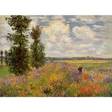 Hand Painted Oil paintings Claude Monet Canvas art Poppy Field, Argenteuil High quality home decor 2024 - buy cheap