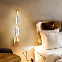 Светодиодный настенный светильник в скандинавском стиле, настенные светильники для спальни, AC 90-264 в, настенный светильник для гостиной, домашняя лампа, теплый белый/холодный белый свет 2024 - купить недорого