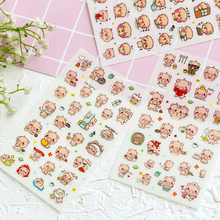 6 Pcs/Lot Cute Animal Pig Paper Sticker DIY Decorative Diary Scrapbooking Planner Stickers Kawaii Stationery School Supplies 2024 - buy cheap