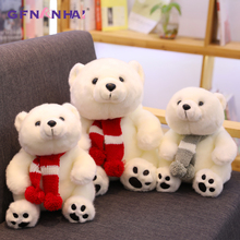 1pc 15/26/36CM kawaii Scarf Polar Bear Plush Toys Lovely High Quality Stuffed Soft Animal Bear Doll Children Baby Birthday Gifts 2024 - buy cheap