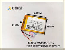 7.4V 4000mAH 114865 Polymer lithium ion / Li-ion battery for POWER BANK tablet pc mp3 mp4 cell phone speaker 2024 - buy cheap