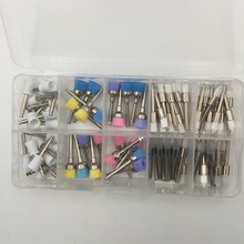 Kit de herramientas para dentistas, cepillo de Pulido Dental, pulidor de Prophy, pestillo de taza de goma, cerdas de nailon de colores, 80 Uds. 2024 - compra barato