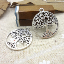 30 pcs Vintage Charms Tree Pendant Antique silver Fit Bracelets Necklace DIY Metal Jewelry Making 2024 - buy cheap