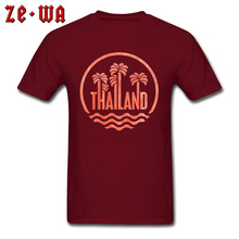 Camiseta tailandesa con letras para hombre, camisetas rojas, ropa de viaje personalizada, camisetas geniales de Muay Thai, camisetas de verano y otoño para adultos 2024 - compra barato