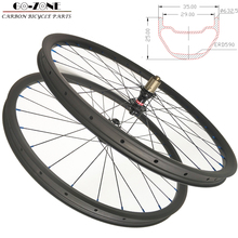 Roda de carbono para bicicleta mtb, sem câmara de ar, 35mm de largura, 25mm de altura, simetria, 29 polegadas, conjunto de roda de mountain bike xc am 29er mtb 2024 - compre barato