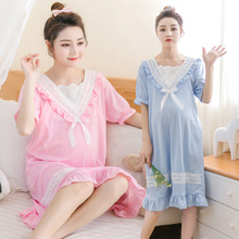 Women Mother Maternity Dress Loose Lace Splice Cotton Breastfeeding Nursing Dress Nursing Baby For Maternity Pajamas Nightdress 2024 - buy cheap