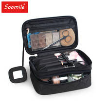 Soomile clutches cosmetic bags women nylon makeup Organizer Travel make up Storage Case Beauty 2020 new Toiletry Bag with Mirror 2024 - buy cheap