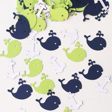 100pcs  Whale Party  Confetti ,Table Confetti,Green and Blue Table Confetti, nautical theme Table Scatter ,baby shower decor 2024 - buy cheap