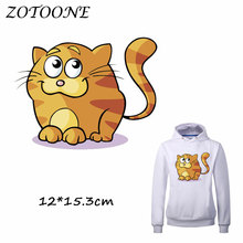 ZOTOONE Heat Transfer Clothes Stickers Lovely Cat Patches for T Shirt Jeans Iron-on Transfers DIY Decoration Applique Clothes C 2024 - buy cheap