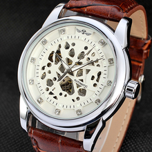 WINNER Hollow Self-Winding Mechanical Wristwatches Engrave Skeleton Mens Leather automatic mechanical watches Relojes Mecanicos 2024 - buy cheap