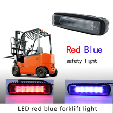 2 pces 18w azul/vermelho led longo tipo de tira empilhadeira segurança luz ponto armazém luz de advertência segura 10-60v led 2024 - compre barato