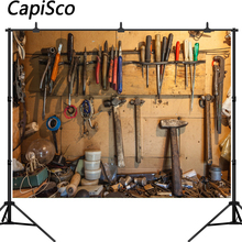 Capisco photography background old tools wood shelf workshop children backdrop studio photobooth props photocall customize 2024 - buy cheap