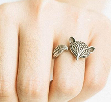 Wholesale adjustable  cute fox animal ring jewelry retro fox rings for women bridesmaid gift 2024 - buy cheap