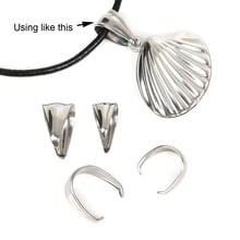 Wholesale 20pcs/pack Stainless Steel Pendant Clasps& Pendant Clips,Pinch Clip Bail Pendant Connectors for Jewelry Findings 2024 - buy cheap