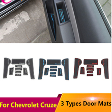 Car Anti-slip Non-slip Rubber Water Cup Sticker Gate Slot Pad Door Groove Mat for Chevrolet Cruze 2009 - 2015 Accessories 2024 - buy cheap