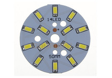 Painel de lâmpada de módulo de chip cob de led 7w, smd 5730 (placa) quente 3000k/branco 6000k 700-840lm lâmpadas/holofotes, frete grátis 10 peças 2024 - compre barato