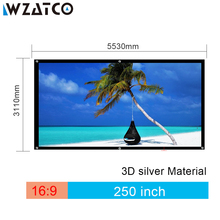 WZATCO-pantalla grande 3D para Cine XGIMI H2 H1 H1S Z6 Z3 JMGO J6S, 250 ", 4:3 2024 - compra barato