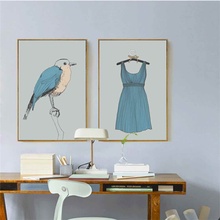 HAOCHU Painting Bird Dress Wall Giorgio Morandi Print Poster Birdcage Simple Wall Pictures Canvas For Living Room Decor 2024 - buy cheap