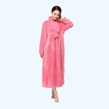 Autumn and winter ladies long Nightgowns Warm luxurious flannel princess long sleeve sleepwear nightdress solid plus size M-2x 2024 - buy cheap