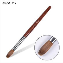 1pc 14# Kolinsky Acrylic Pen uv Nail Gel Builder Red Wood Handle Round Flat Head Sable Brush for Nail Art Brush Manicure Tool 2024 - buy cheap