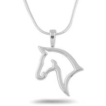 New Fashion Cute Animal Retro Personality Hollow Out Horse Head Metal Character Necklace&Pendants For Women Elegant Gifts 2024 - buy cheap