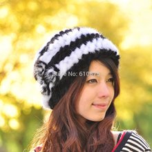 Hot Sale High Quality Female Knitted Mink Hair Wool Hat Winter Thermal Fur Hat Thickening 2024 - buy cheap
