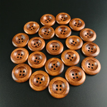 100PCS Wood Buttons Decorative Promotions Pattern 4 Holes Scrapbooking Sewing Card Making DIY Home Decor Tools 25mm 2024 - buy cheap