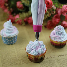 Two Color Decorating dual Re-usable icing bags piping Tool Cake Bags Cream Pastry Piping bag+converter 2024 - buy cheap