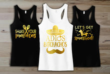 customize gold Adios Bitchachos Bachelorette Mexico Vacation wedding Bridesmaids Tank tops tees singlets t Shirts Party favors 2024 - buy cheap