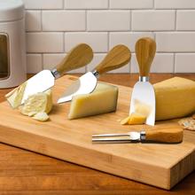 4Pcs/set Steel Stainless Cheese Knives with Bamboo Wood Handle Cheese Slicer Cheese Cutter Kitchen Baking Tool 2024 - buy cheap