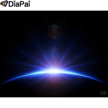 DIAPAI-pintura de diamante 5D DIY "Cosmic planet light", punto de cruz, decoración del hogar, imagen de diamantes de imitación hechos a mano, A25639 2024 - compra barato
