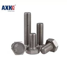 2018  Top Fashion New  Bolt Stainless Steel Rod Axk 20pcs Din933 M5*60/65/70/80/90/100 5mm 304 Stainless Steel Hex Bolt 2024 - buy cheap
