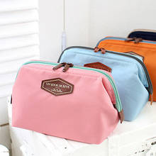 women toilet bag makeup Cosmetic Bags kit organizador maquiagem neceser travel Toiletry solid color cute make up bag 2024 - buy cheap