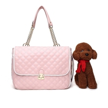 Bolso rosa de lujo para transportar perros, bolsa de hombro para mascotas pequeñas al aire libre, plegable, portátil, para gato 2024 - compra barato