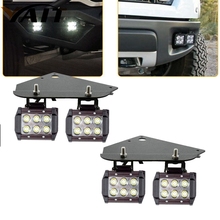 Yait LED parachoques vainas de la luz de niebla + soportes de montaje para Ford F150 SVT Raptor 2010-14 2024 - compra barato