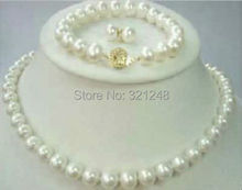 2014 new fashion free shipping charming8-9mm Akoya Cultured Pearl Necklace Bracelet & Earring set BV145 2024 - buy cheap