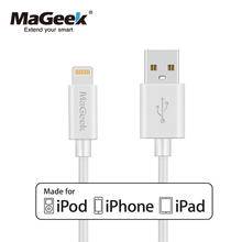 MaGeek 1.8m/6ft Long Mobile Phone Cables MFi Certified Lightning to USB Cable for iPhone Xs Max X 8 7 6 5 iPad 4  iOS 10 11 12 2024 - buy cheap